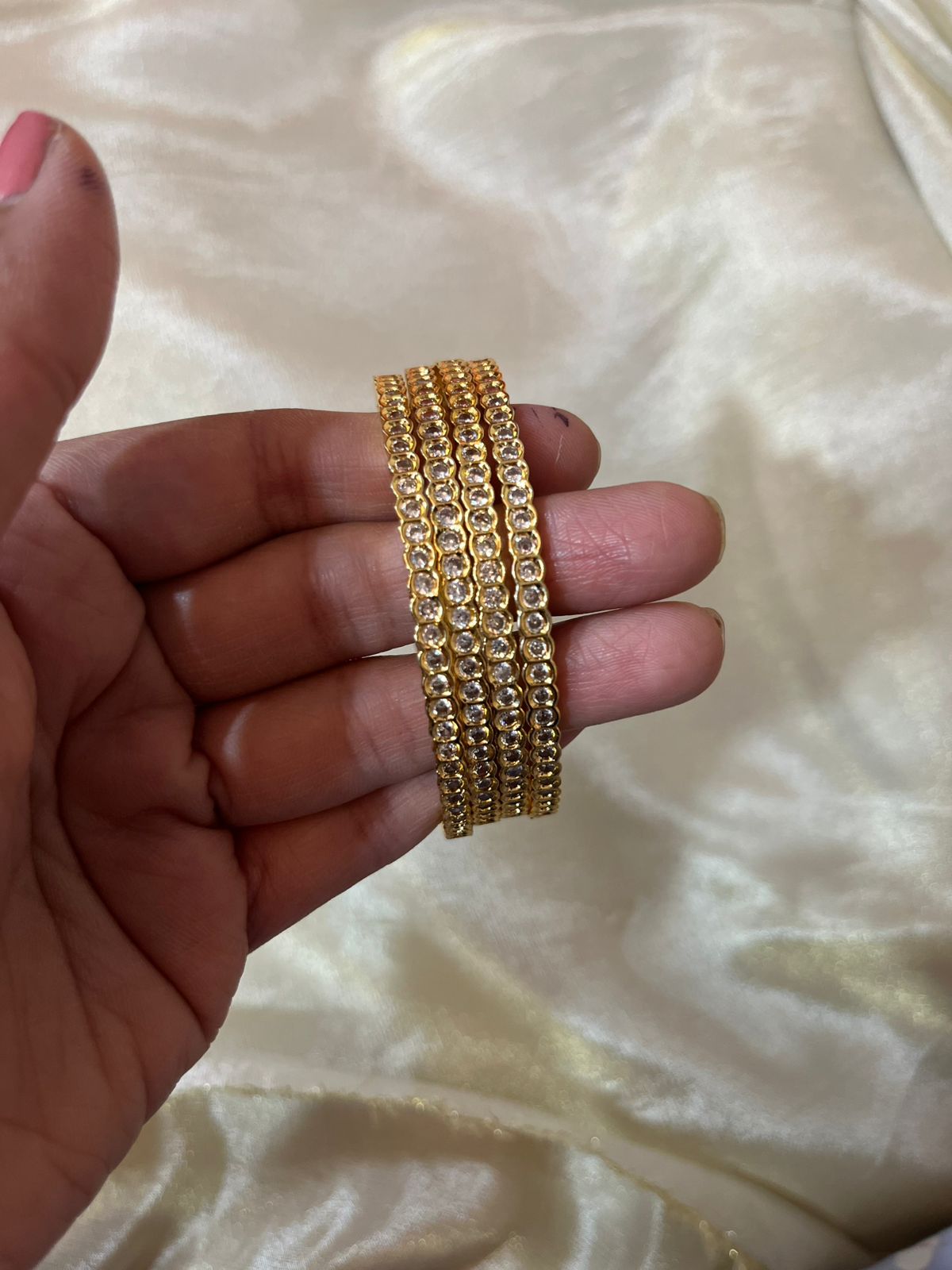 Diamond replica bangles