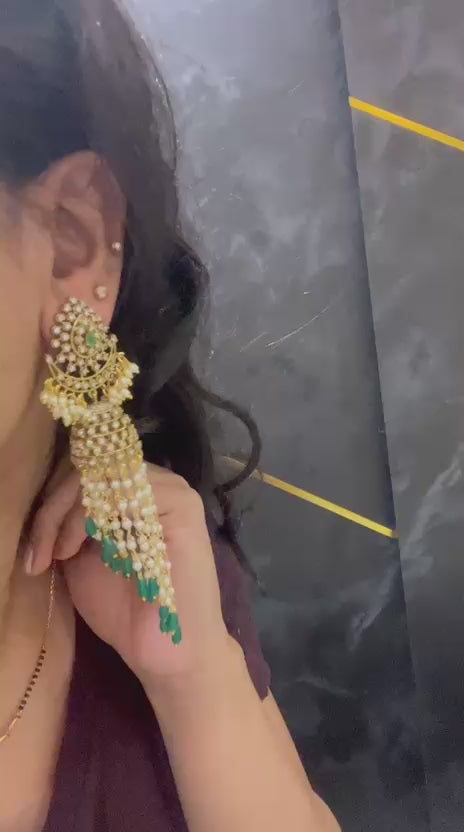 Bridal Jhumkas- Uncut Diamond look
