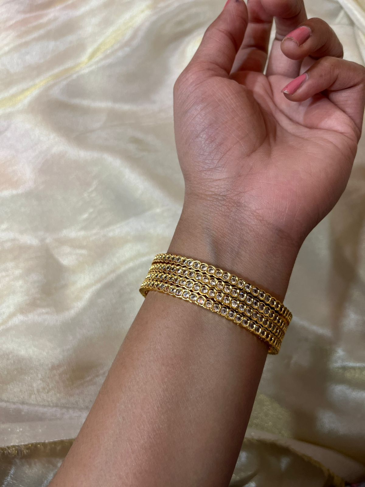 Diamond replica bangles