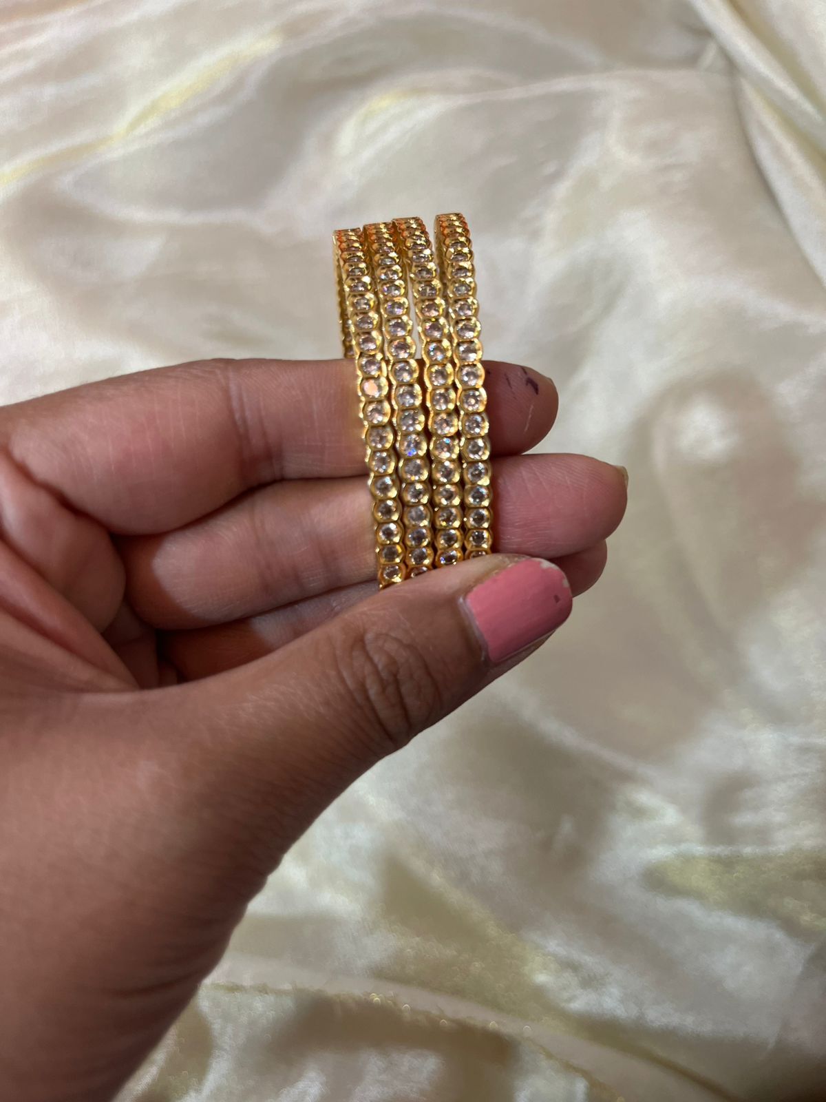 Diamond replica bangles