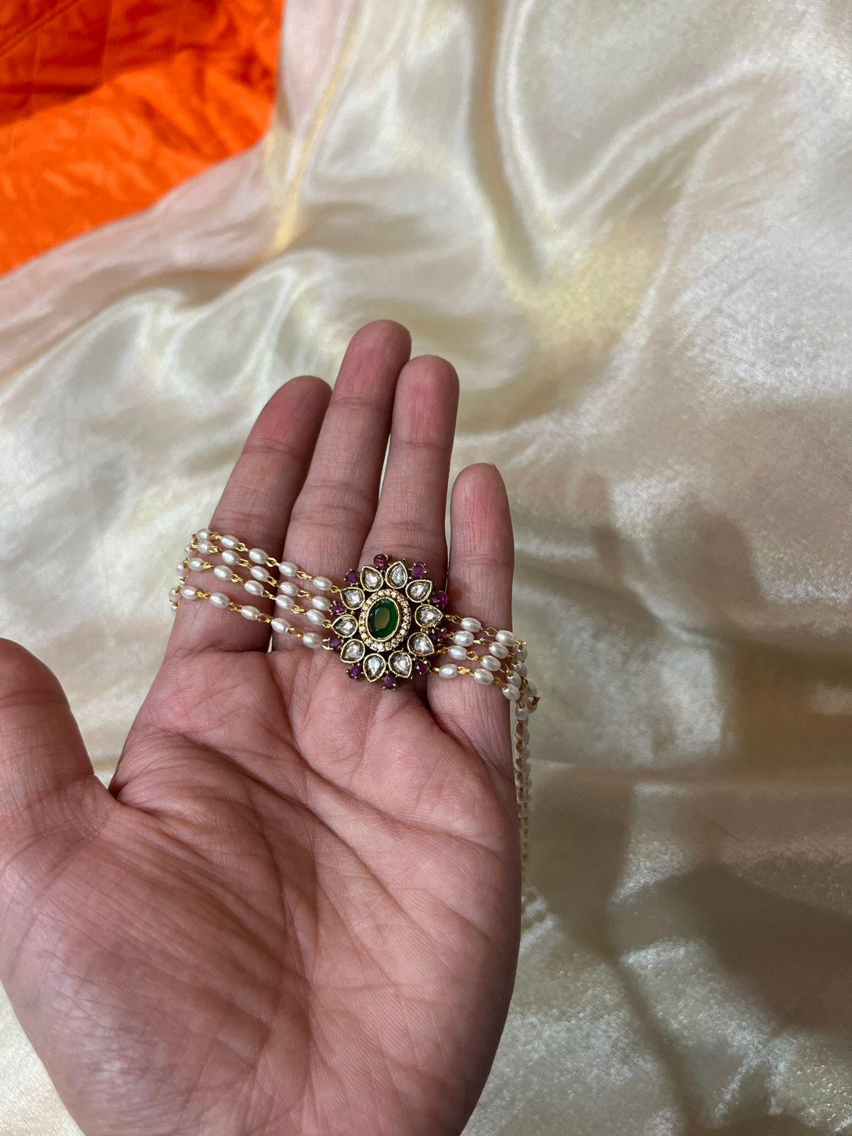Rice Pearls Choker without Earrings