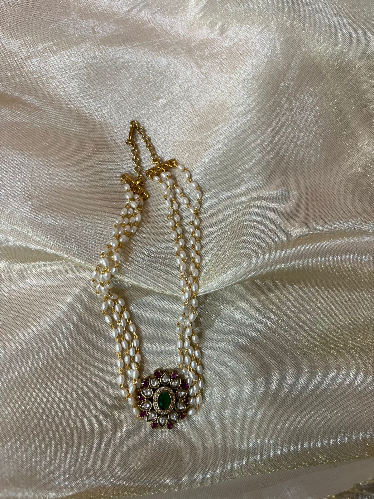 Rice Pearls Choker without Earrings