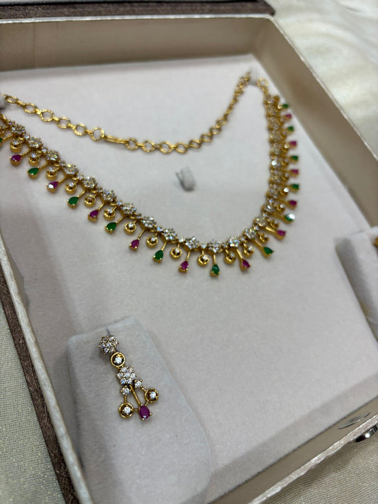 Simple neckset with earrings