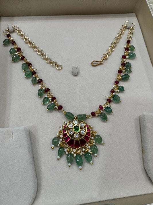 Jadau kundan beads chain