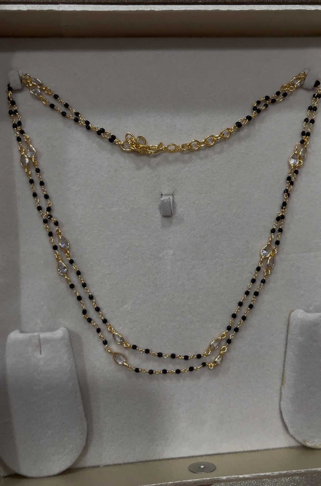 Gold replica 2 layered Blackbeads with drops