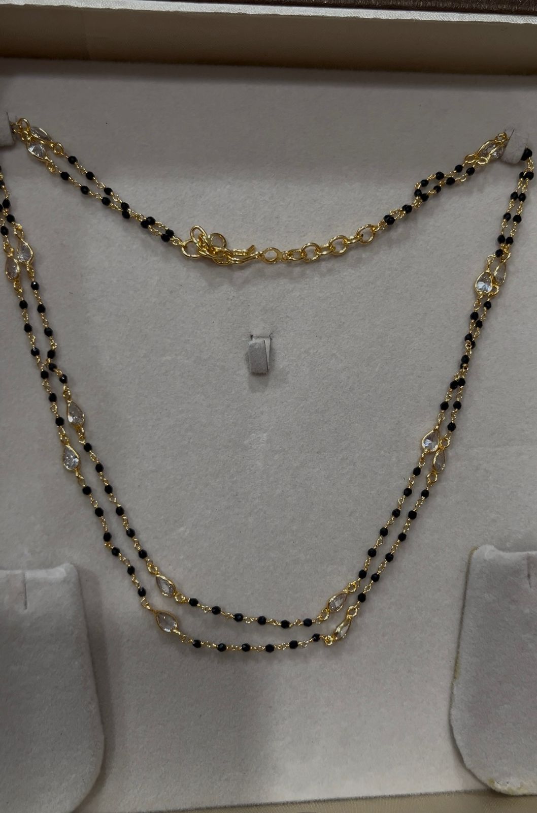 Gold replica 2 layered Blackbeads with drops