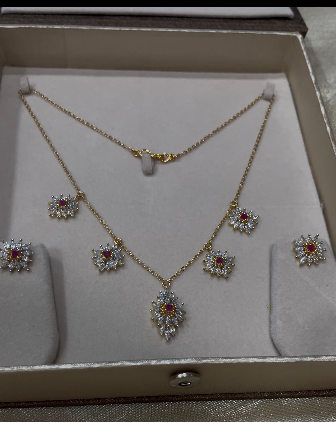 Gold replica Neckset with Earrings