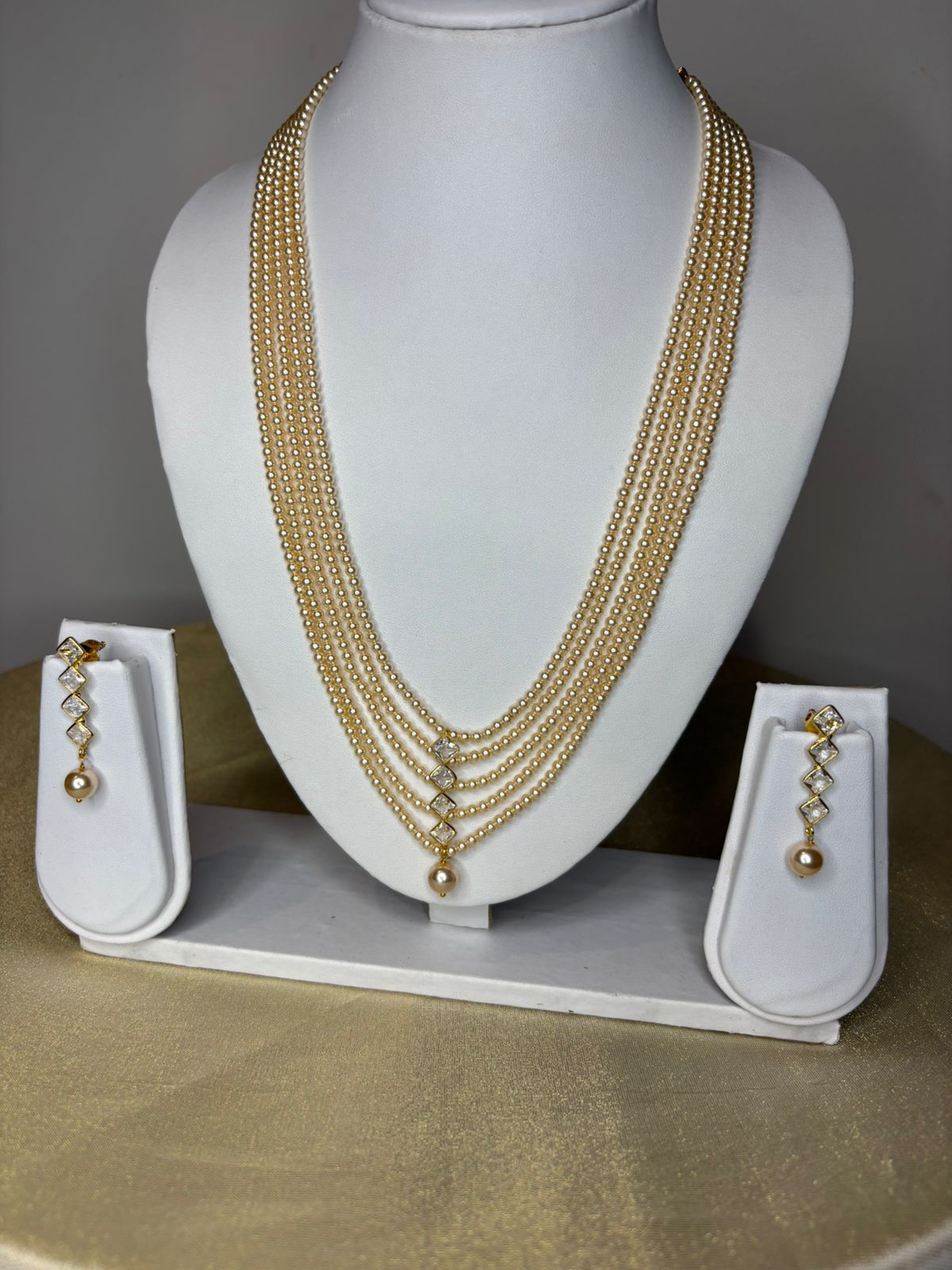 Real Pearls Haram Set with Earrings