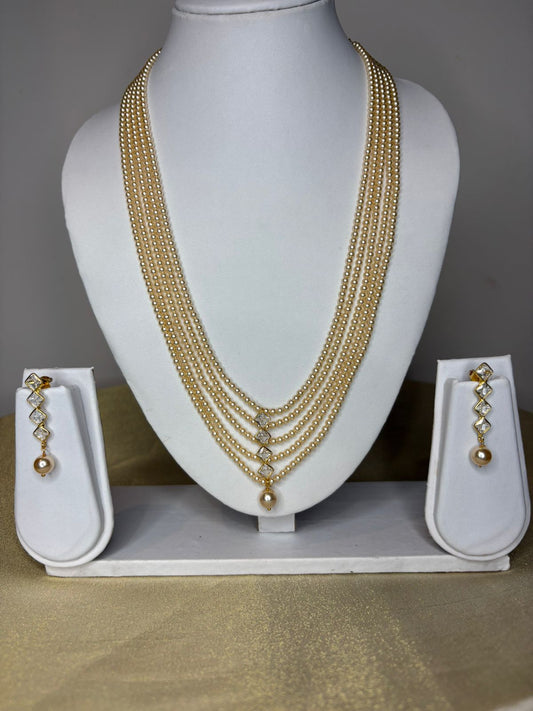 Real Pearls Haram Set with Earrings