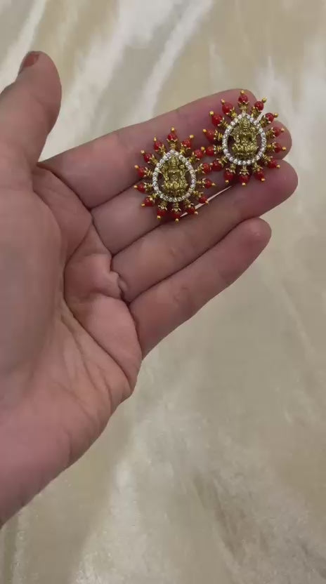 Nakshi coral Studs